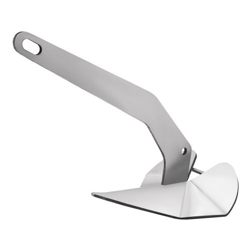 Delta style anchor 22lb/10kg for 28-42ft boat non-hinged plow stainless steel