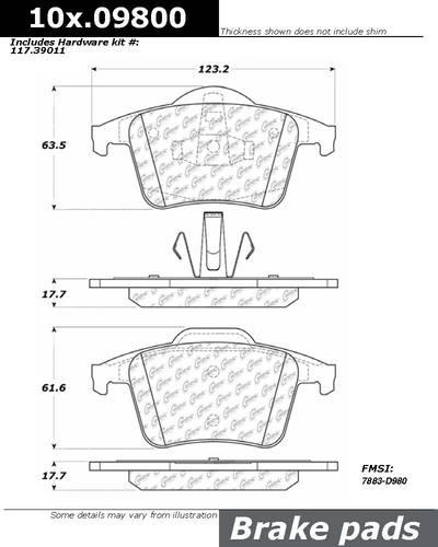 Centric 104.09800 brake pad or shoe, rear