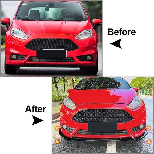 Front bumper lip spoiler splitter for ford fiesta st mk6 b-max 2012-2017 