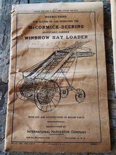 Early 1900&#039;s  mccormick-deering manuals and decal