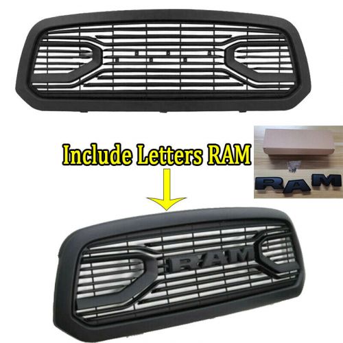 Grill for 2013-2018 dodge ram 1500 big horn front bumper grille w/letters black