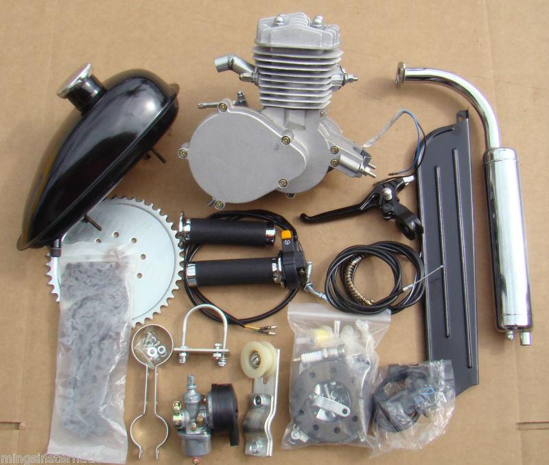 80cc 2 cycle engine moto kit motorized bicycle bike carb pipe coil stator tank