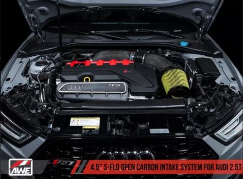 Awe 4.5&#034; s-flo open carbon intake system for audi rs 3 / tt rs