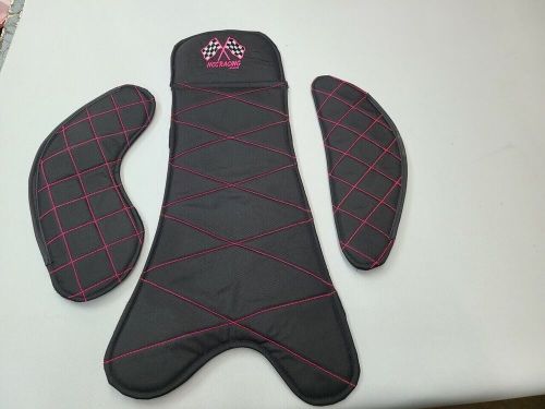 Go kart seat pad flat track dirt racing go kart size 2xx 3xx adult pink seat pad