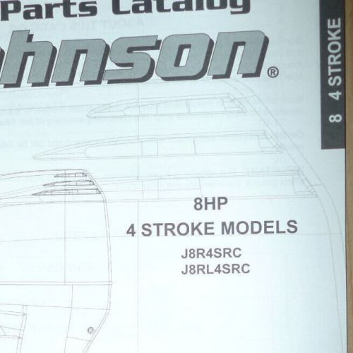 Johnson outboard  2004 parts catalog  8  hp 4 stroke models free shipping