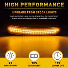 Smoked lens marker side led lights amber for 2015-2020 dodge lamps charger