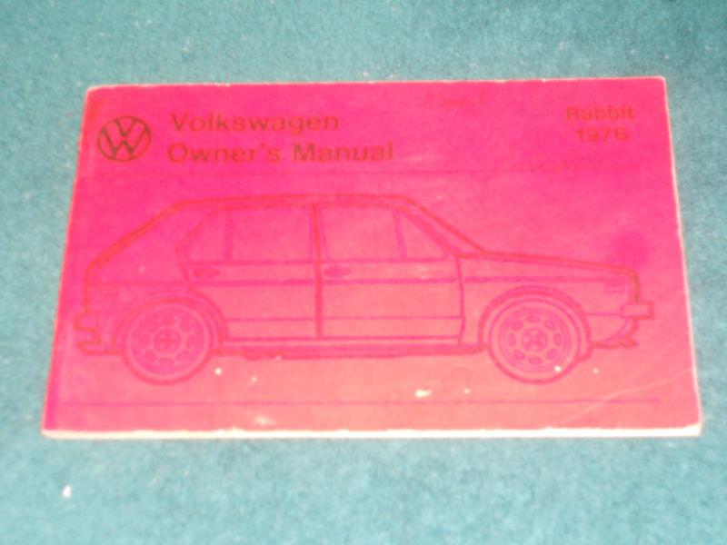 1976 volkswagen rabbit owner's manual  / original guide book 