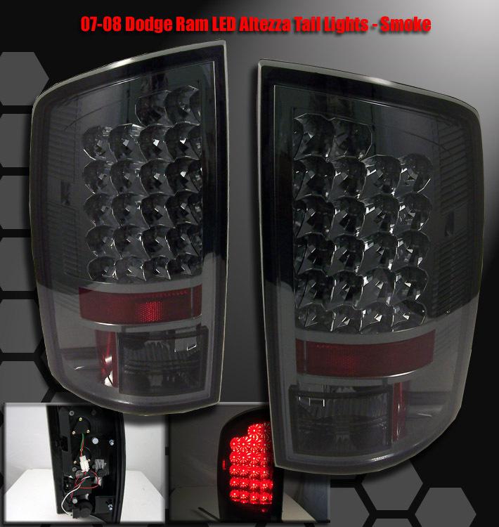 2007-2008 dodge ram 1500/2006-2009 2500 3500 truck led tail light lamp smoke slt