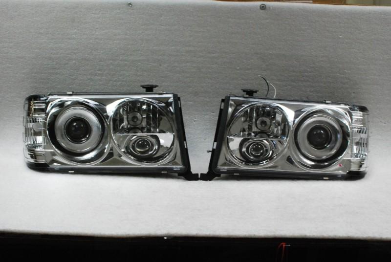 86-93 benz w124 e-class projector chrome headlights w/built in corner signal