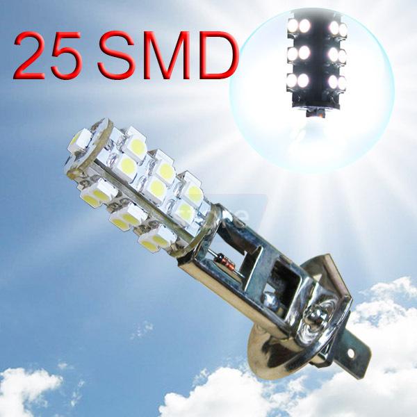 H1 25 smd pure white fog beam signal driving led car light bulb lamp