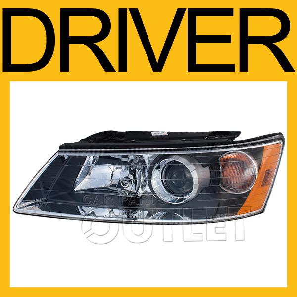 Left headlamp hy2502135 for 2006-2008 hyundai sonata gls driver side head light