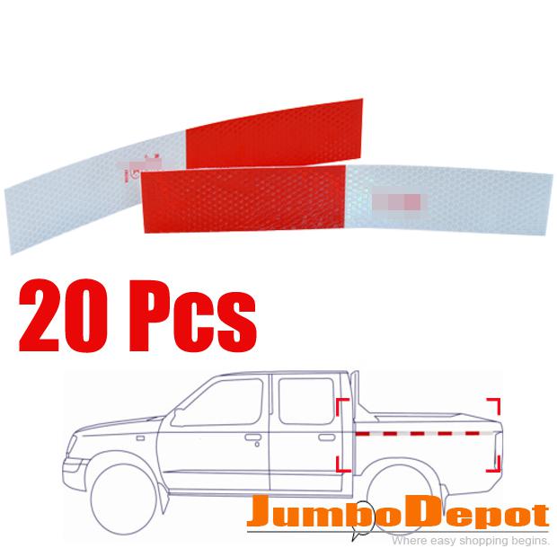 Red &silve reflective strip tape sticker universal for cars trucks suvs bikes