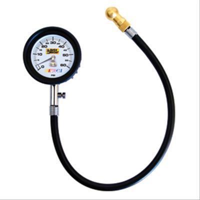 Auto meter tire gauge analog 0-60 psi stop valve each