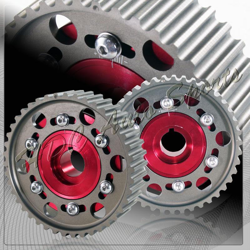 1992-2001 honda prelude vtec si type-sh dohc aluminum anodized cam gear - red