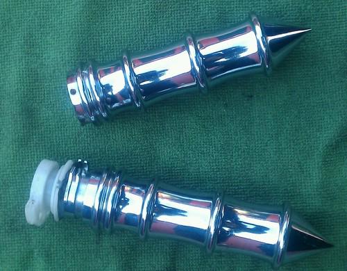 1999 2007 suzuki hayabusa chrome grips clips 00 01 02 03 04 05 06