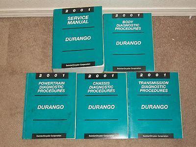 2001 dodge durango factory issue service manual set