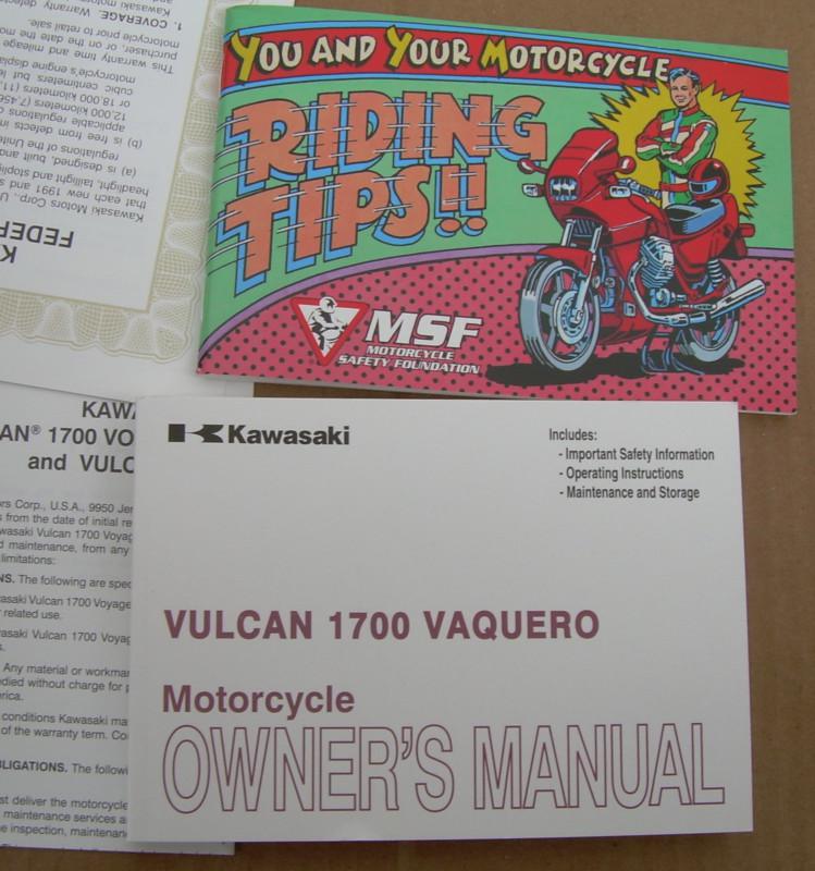 2010 kawasaki vulcan 1700 vaquero motorcycle owners manual + tips ignition key