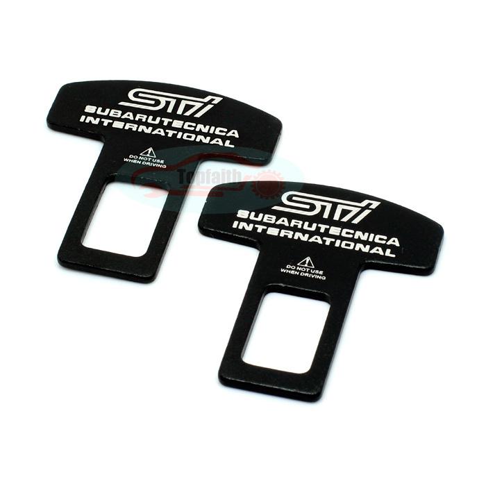 2x car safety seat belt buckle alarm clasp stopper eliminator for subaru sti brz