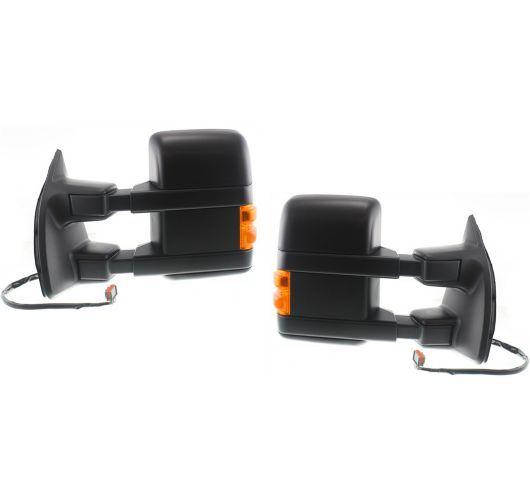 08-10 ford pickup truck super duty power heated towing side mirrors pair set new