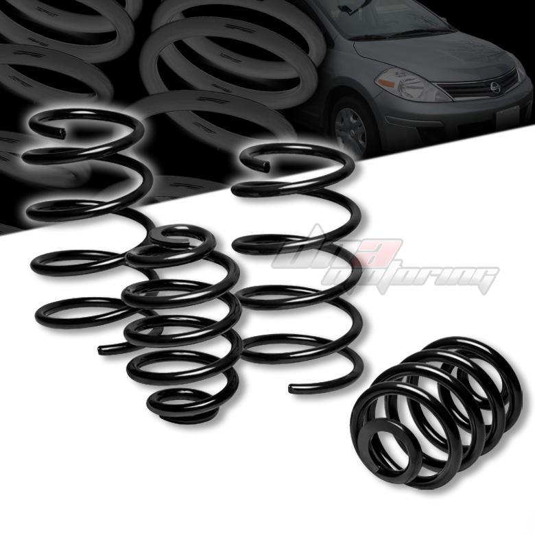 06-12 nissan versa/cube black 2" drop suspension lowering springs/spring 245lb