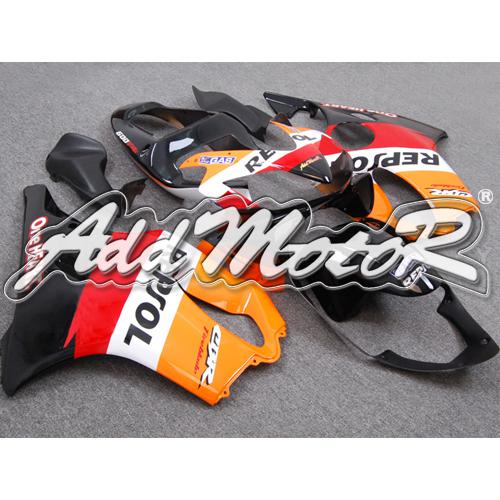 Injection molded fit cbr600 f4i 01-03 02 repsol orange white fairing 61n11