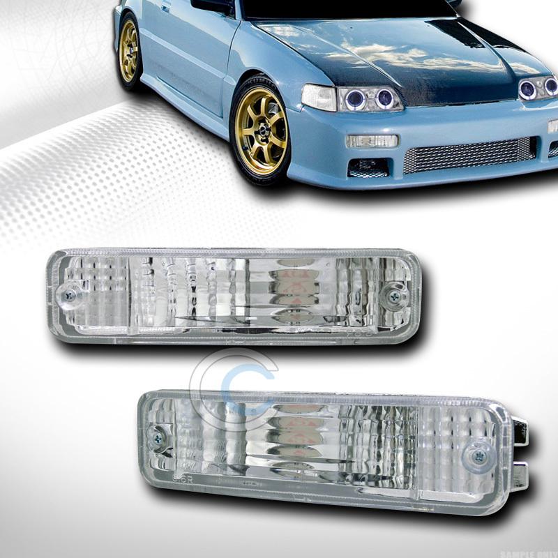 Euro clear lens front signal parking bumper lights lamps 88-89 honda civic/crx