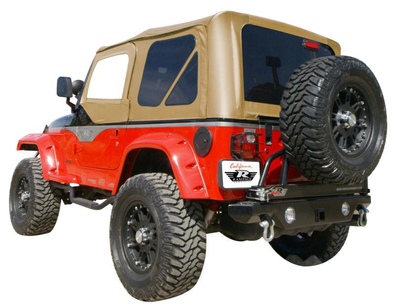 1997-06 jeep wrangler complete soft top kit w/hardware spice w/tinted windows