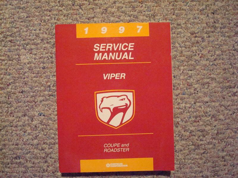 1997 chrysler/dodge viper factory dealer work shop repair manual book