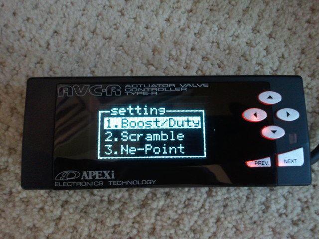 Black apexi avcr avc-r electronic boost controller 420-x905 actuator valve ebc