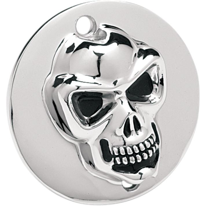 Drag specialties chrome 3-d skull points cover for 1971-2003 harley sportster