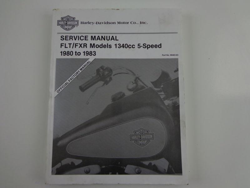Harley davidson service manual 1980-83 flt fxr models 1340cc 5-speed 99483-83