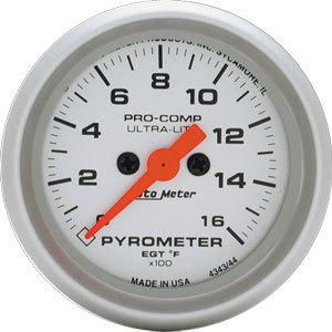 Autometer 4344 2-1/16" ultra-lite pyrometer gauge kit