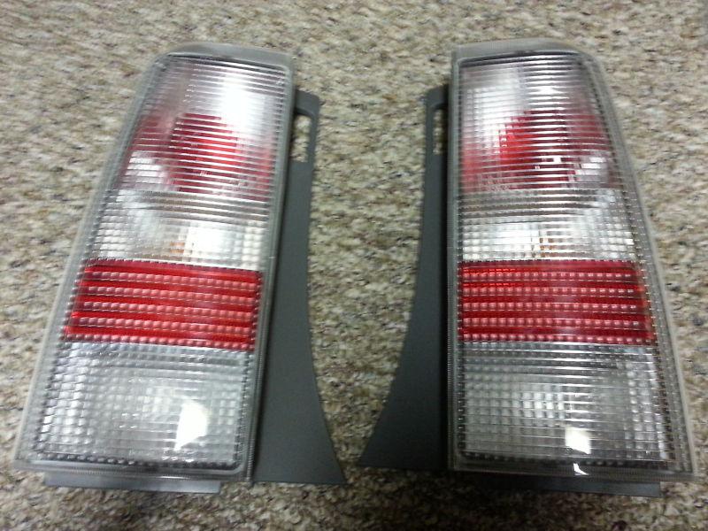 New pair 04-07 scion xb custom rear tail lights clear brake lamps assembly lh+rh