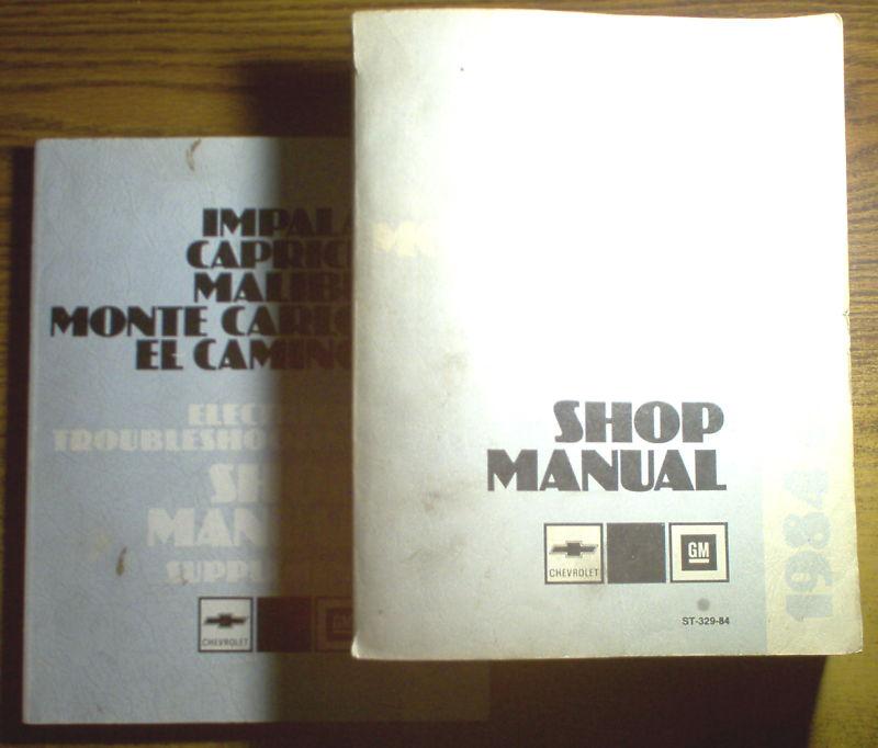 1984 chevrolet service shop repair manual set of 2 oem gm rear wheel drive 84