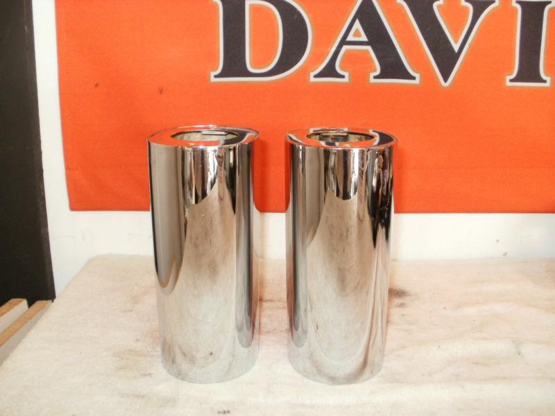 Harley davidson oem chrome upper fork covers,nr