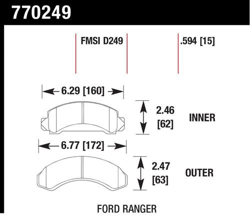 Hawk performance 770249 premium oes; disc brake pads