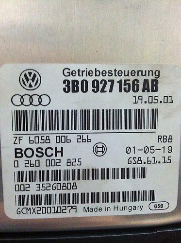 Transmission control module /  computer tcm vw passat 3b0927156ab bosch