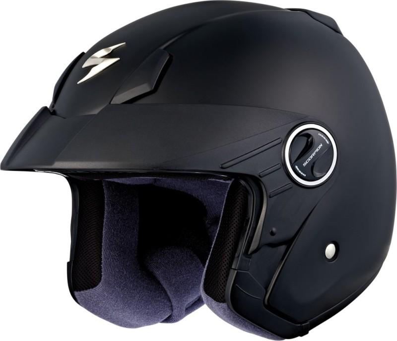 Scorpion exo-250 3/4 street helmet - solid matte black - lg