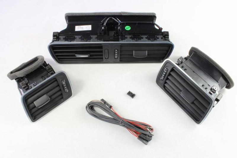 Oem chrome front dash ac heater vent dashboard air vents for vw passat b6 cc r36