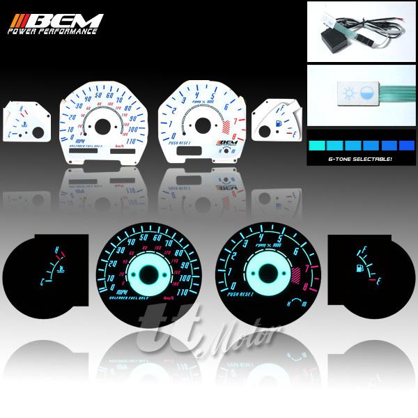 Best 91 92 93 94 nissan 240sx s13 ka24 el glow indiglo gauge