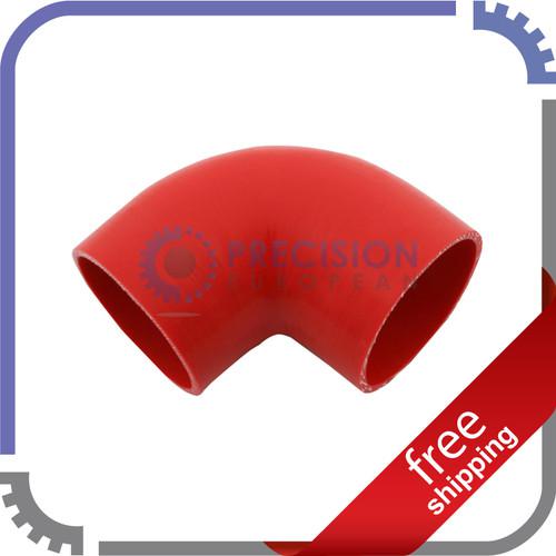 Silicone hose | 3.5 to 3.5 inch | 89mm - 89mm | 90° coupler elbow | red