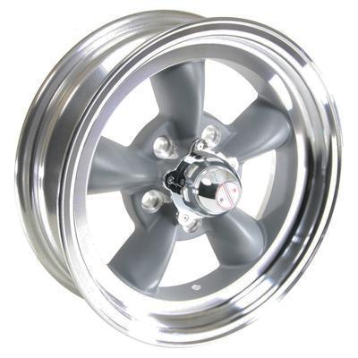 American racing torq-thrust d gray wheel 15"x4.5" 5x4.75" bc set of 2