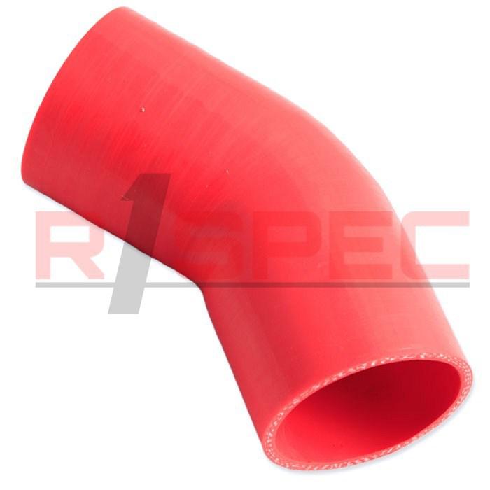 Universal red 3.5'' 3 ply 45 degree elbow silicone hose coupler 89mm intercooler