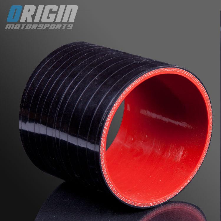 Blk 4" to 4" turbo intake silicone straight hose pipe coupler tube diy id: 102mm