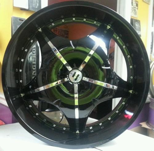 24 inch helo 846 black chrome wheels 5x4.75 5x5 caprice cadillac gbody s10