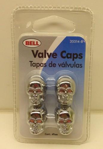 Bell skull valve cap lot set auto truck motorcyle chopper