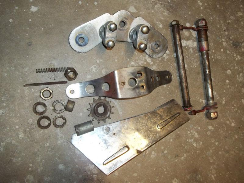 Vintage mini bike rupp parts lot jackshaft axle spacers chain guard lots more