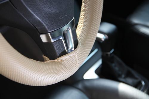 Honda nissan beige leather steering wrap wheel cover stitch 47003 circle cool