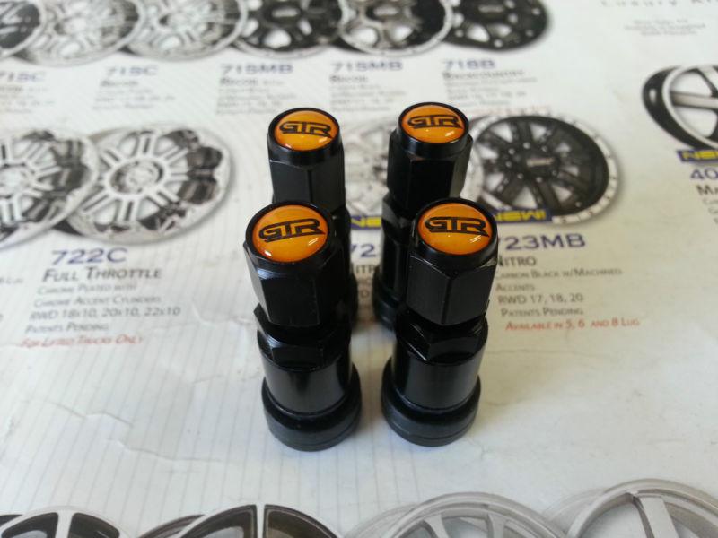 Redline wheels gtr valve stems set of four black