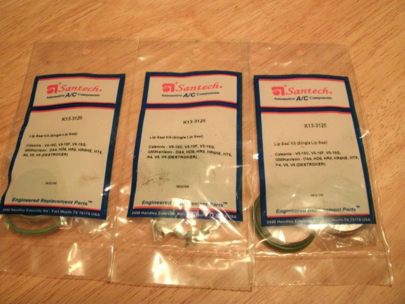 New auto a/c compressor shaft seal kits. 3 pieces.